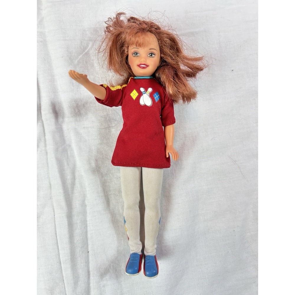 Barbie 1998 BOWLING PARTY Whitney Doll 7.5" Red Hair and Dress